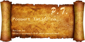 Possert Tatjána névjegykártya